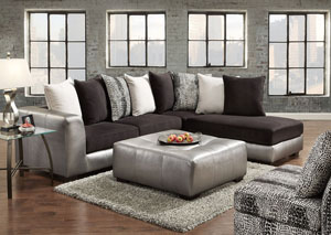 Image for Shimmer Pewter Sectional Sofa