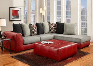 Image for Sierra Red Sectional Sofa