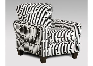 Image for Maze Black & White Accent Chair