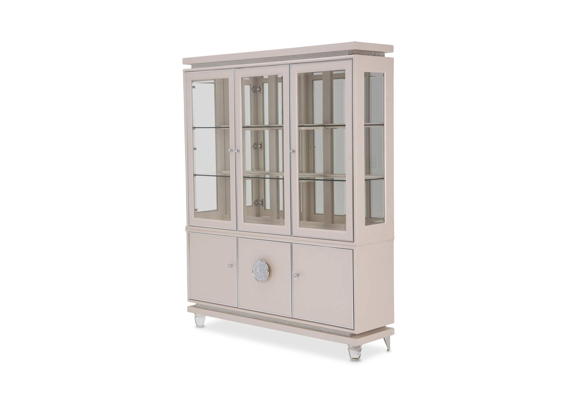 Glimmering Heights"China Cabinet"Ivory,Michael Amini (AICO)