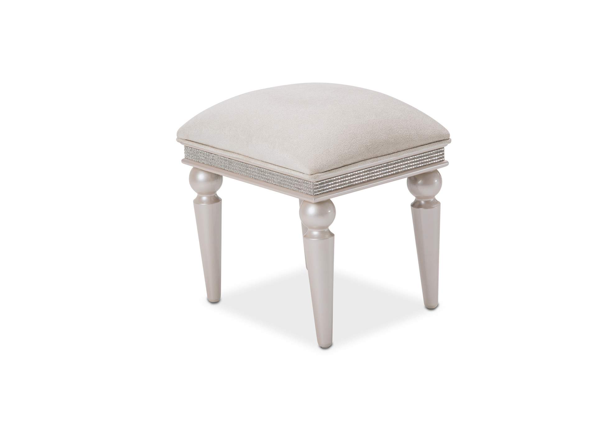 Glimmering Heights Vanity Bench Ivory,Michael Amini (AICO)