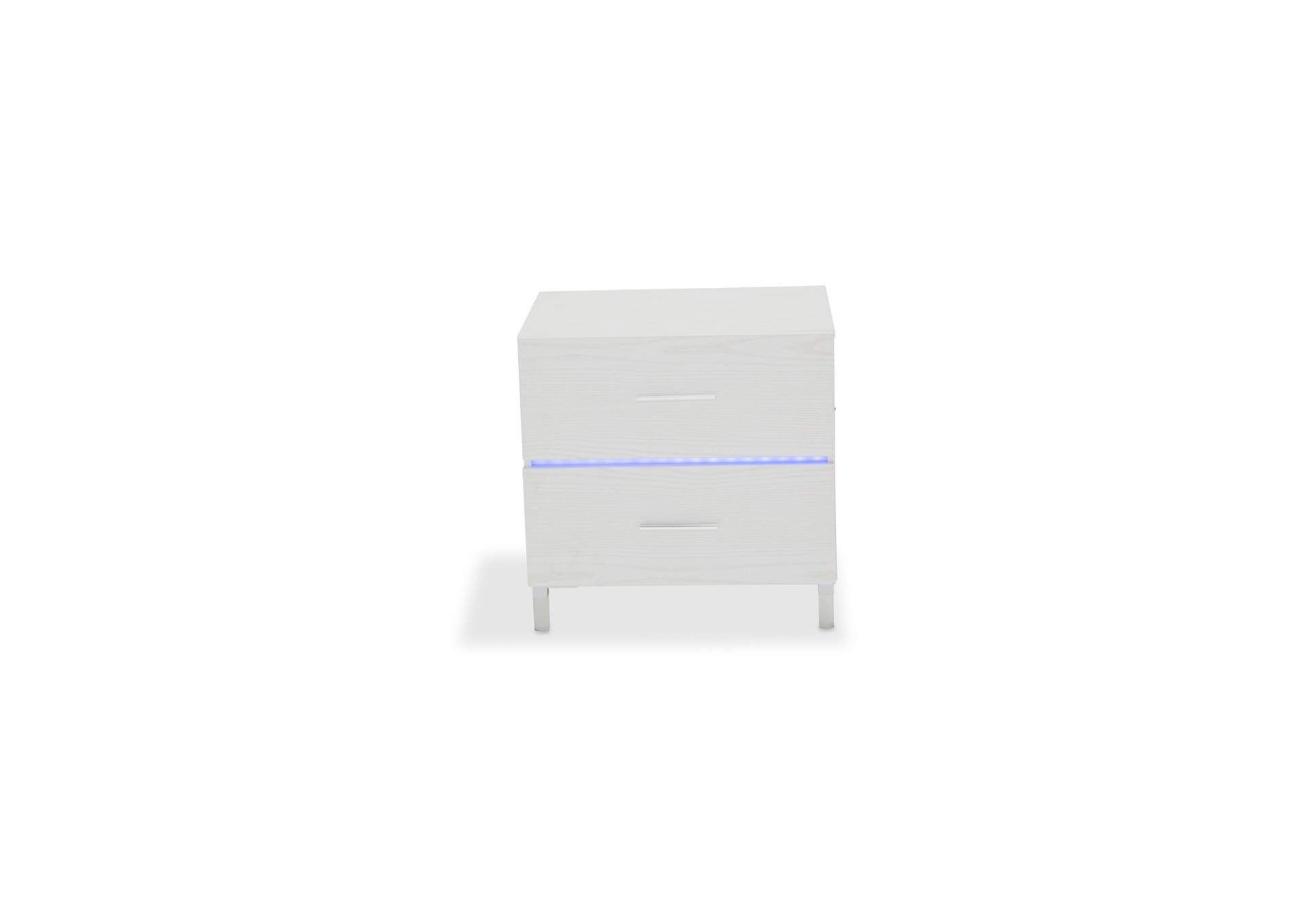 Lumiere Nighstand w/LED Lighting Frost,Michael Amini (AICO)
