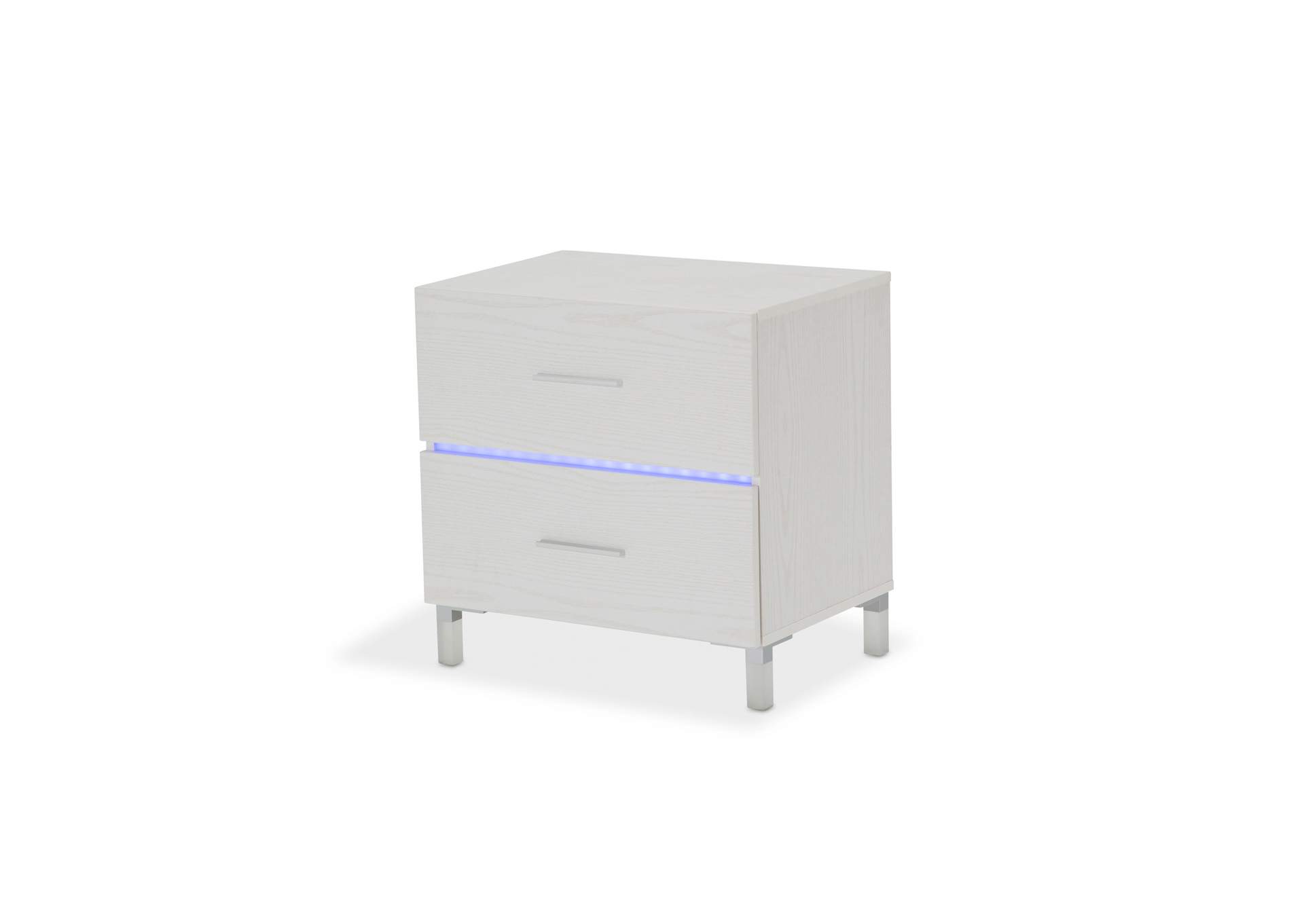 Lumiere Nighstand w/LED Lighting Frost,Michael Amini (AICO)