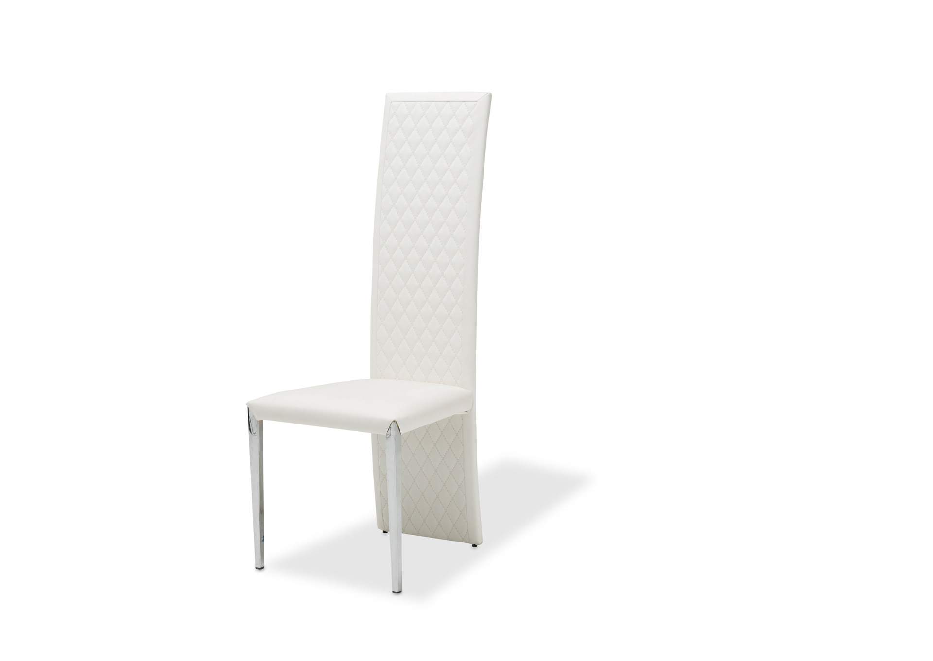 State St. Assm. Side Chair, Tall Glossy White,Michael Amini (AICO)