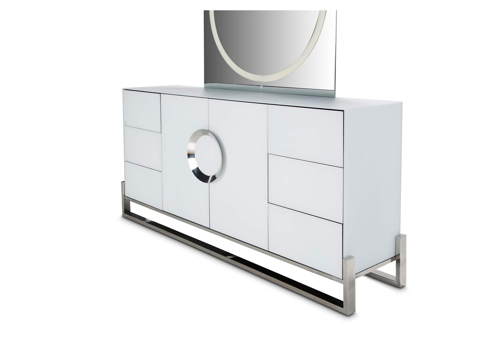 Halo Dresser Glossy White,Michael Amini (AICO)