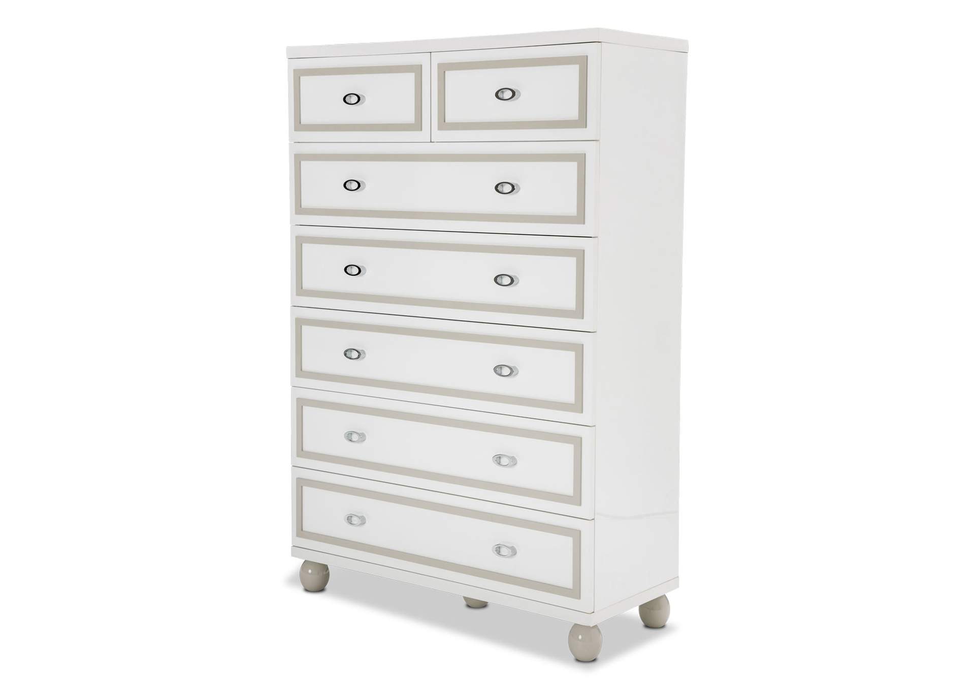 Sky Tower 7 Drawer Chest Cloud White,Michael Amini (AICO)