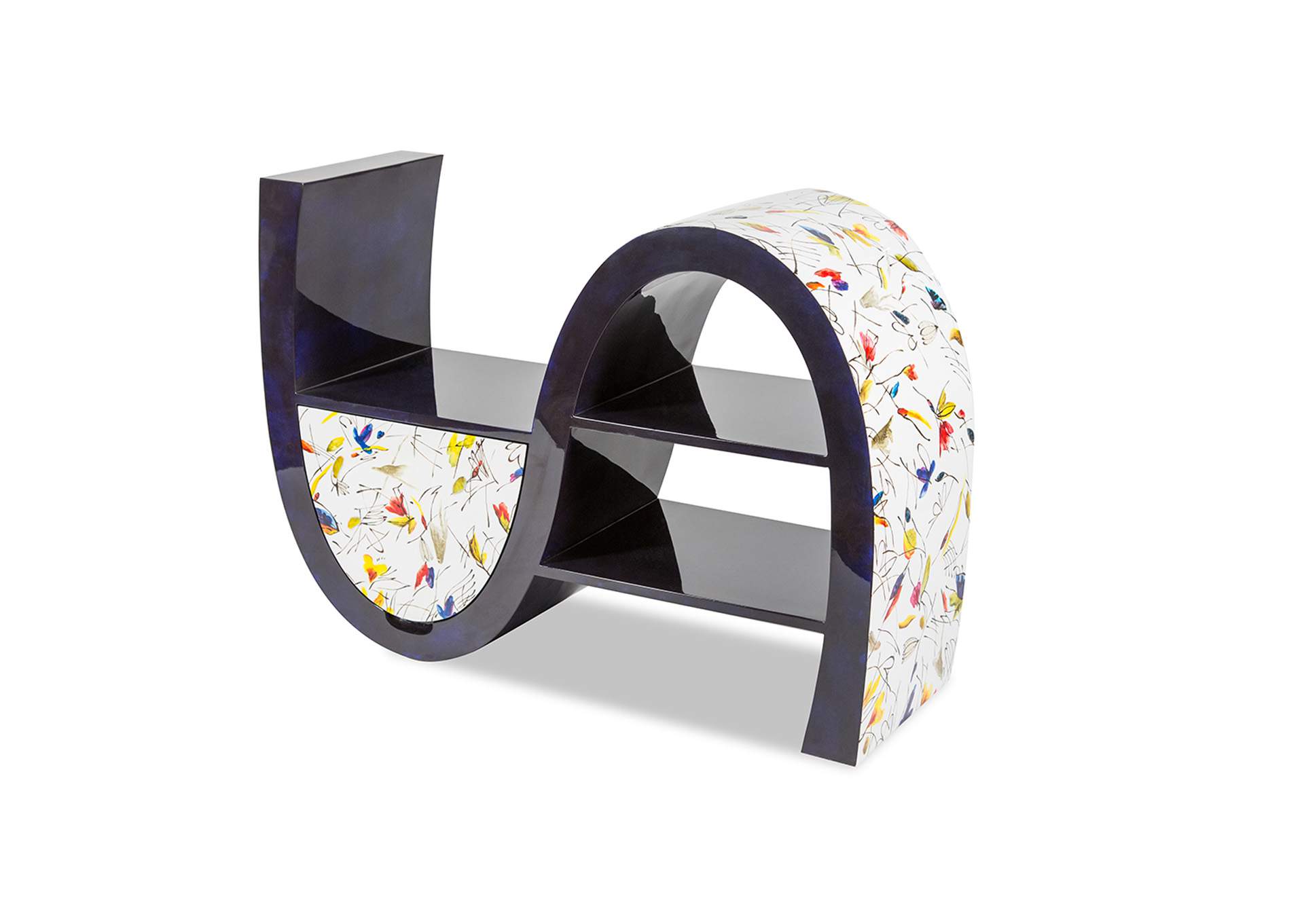 Illusions Display Shelves with Drawer/Table Base,Michael Amini (AICO)