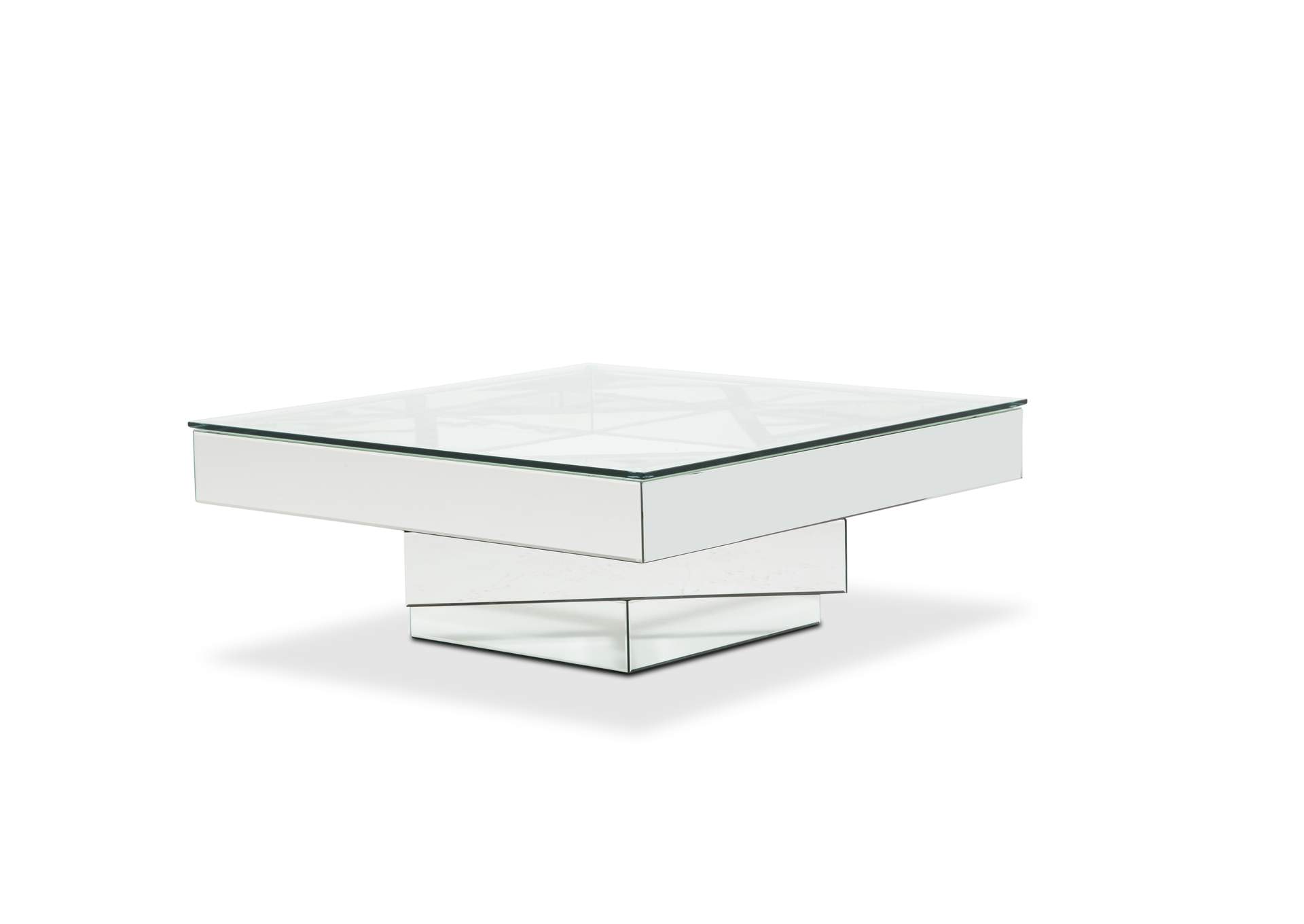 Montreal Square Cocktail Table w/ Glass Top,AICO