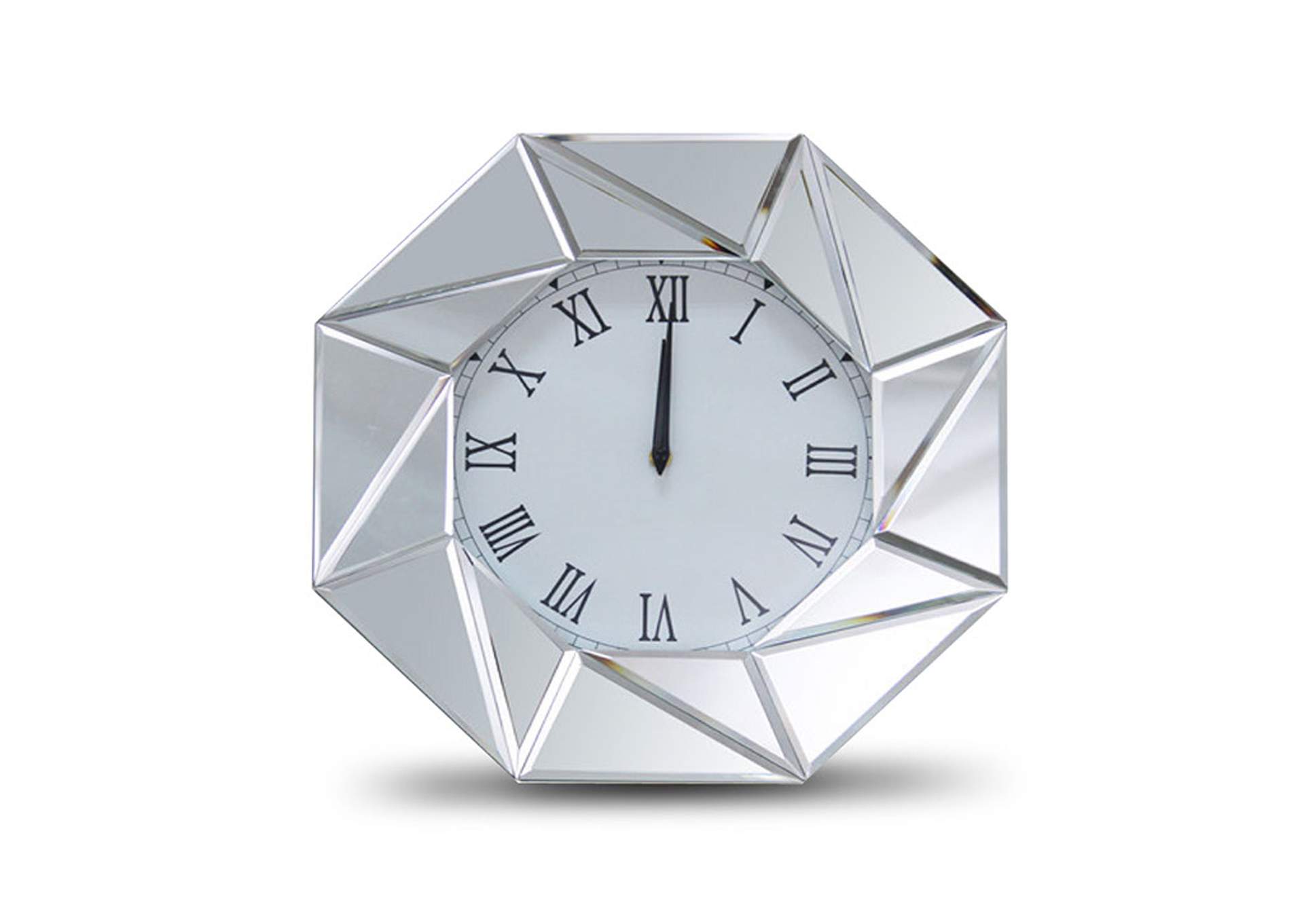 Montreal Octagonal Shaped Clock,Michael Amini (AICO)