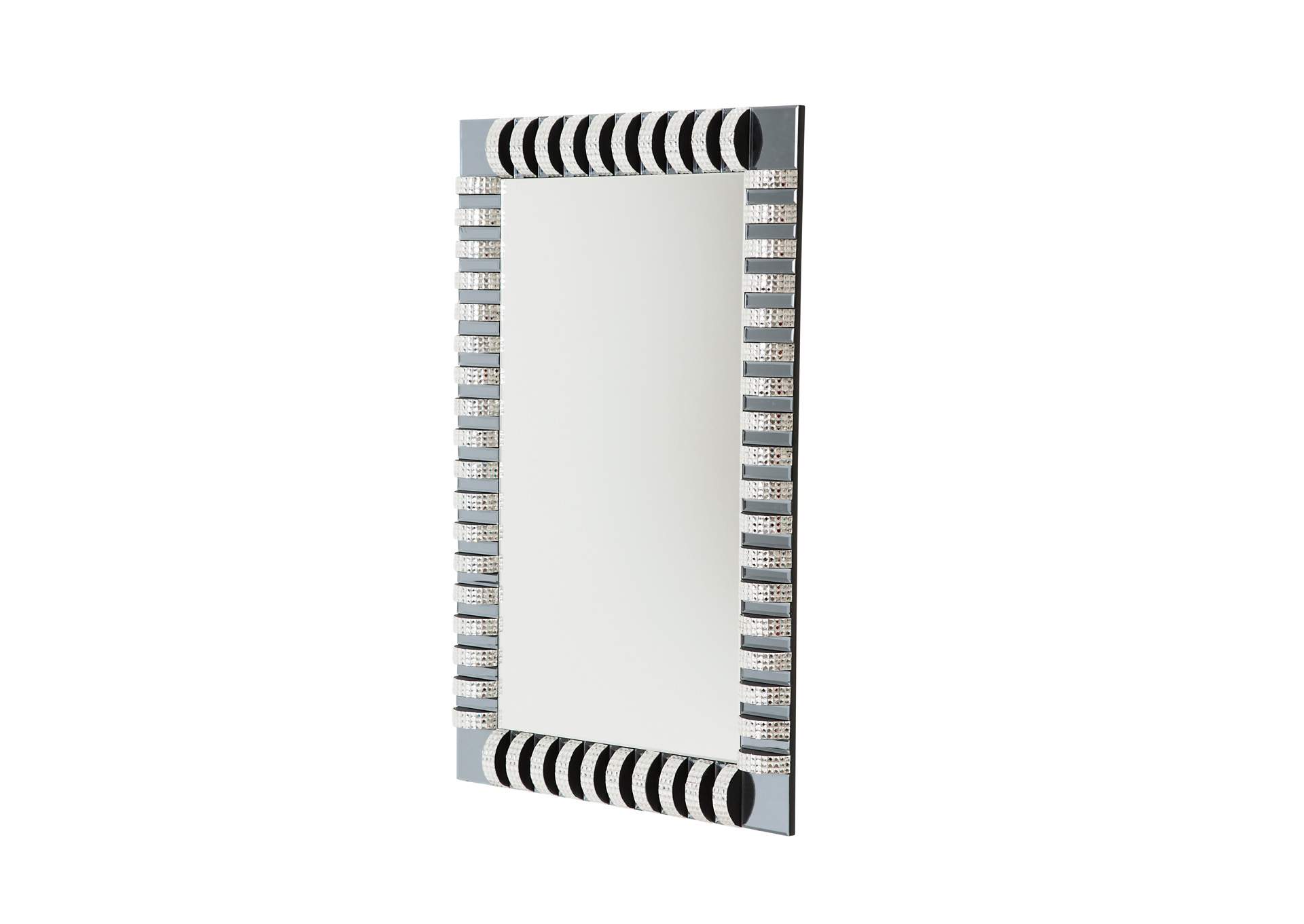 Montreal Rect. Wall Mirror with crystal and glass,Michael Amini (AICO)
