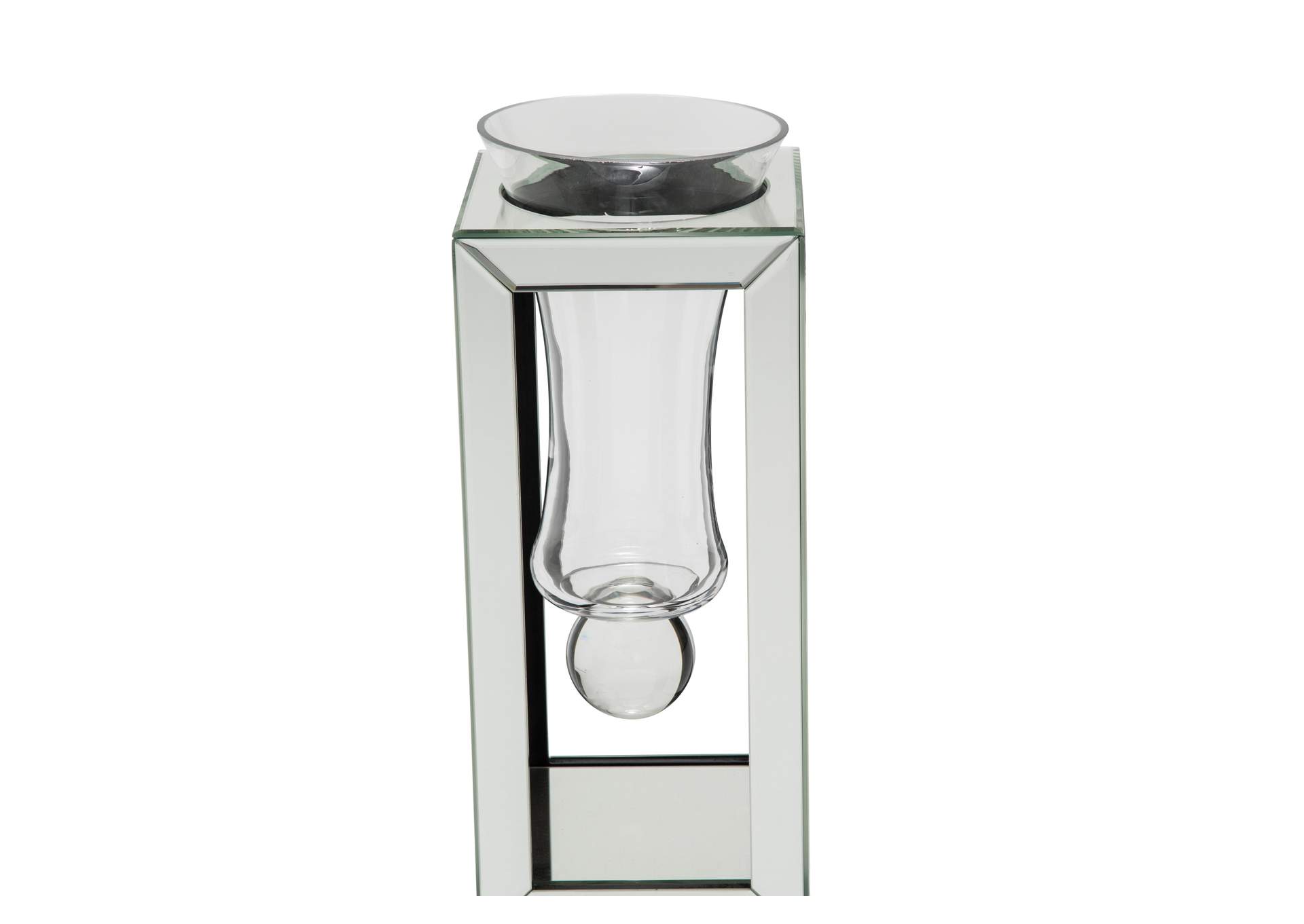 Montreal Mirrored Glass Small Vase,Michael Amini (AICO)