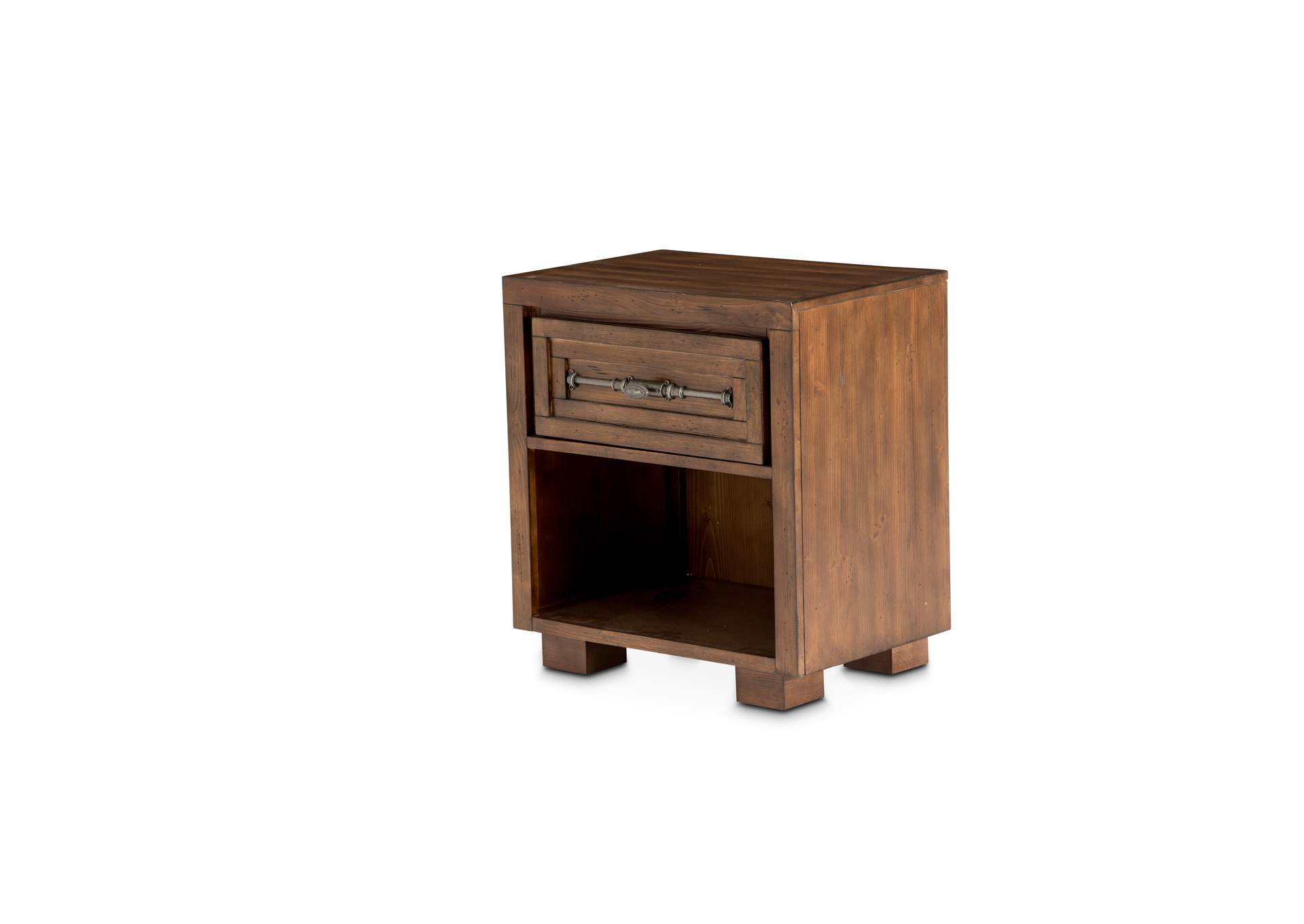 Carrollton Nightstand, 1 Drawer Rustic Ranch,Michael Amini (AICO)