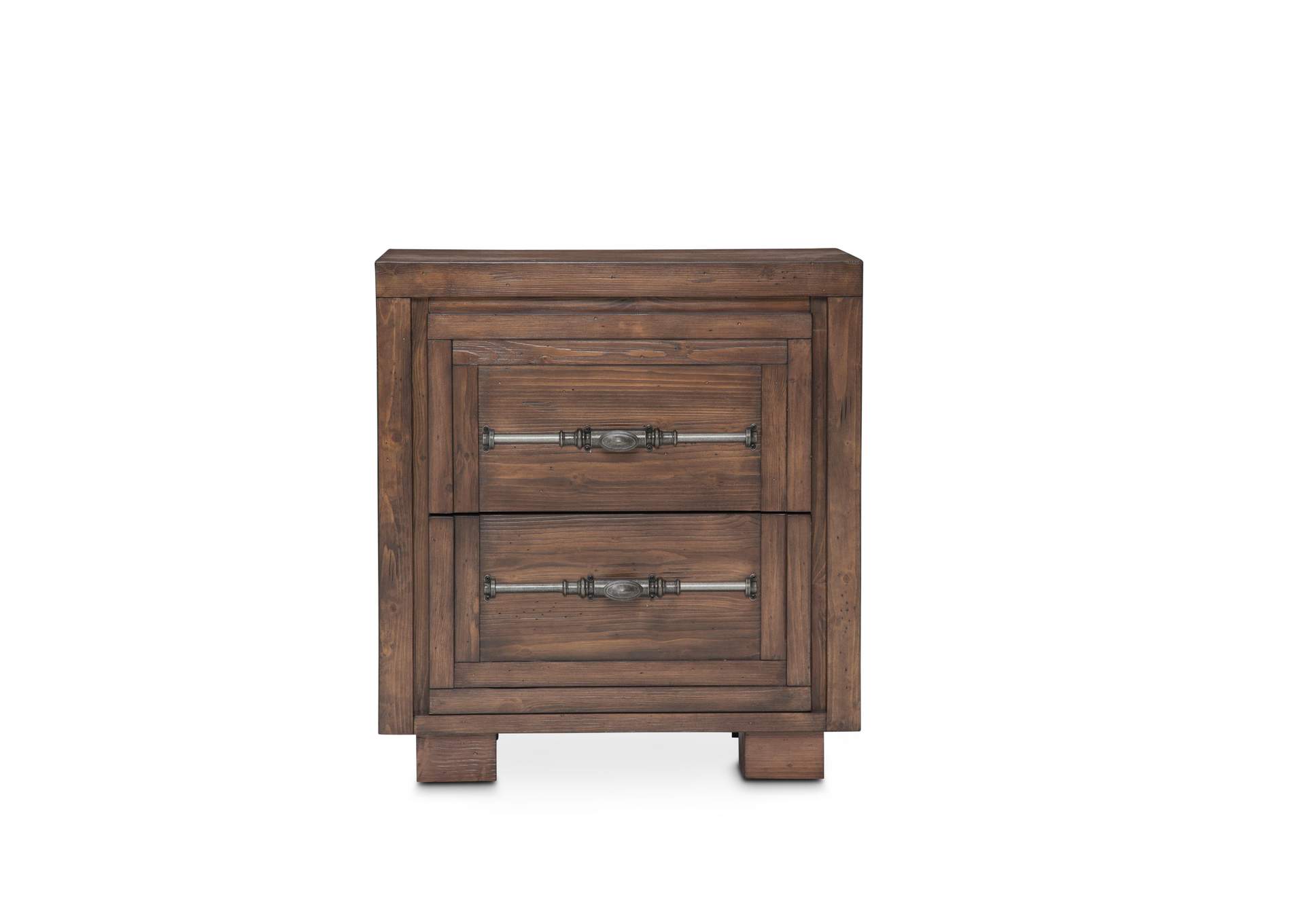 Carrollton Nightstand, 2 Drawers Rustic Ranch,Michael Amini (AICO)