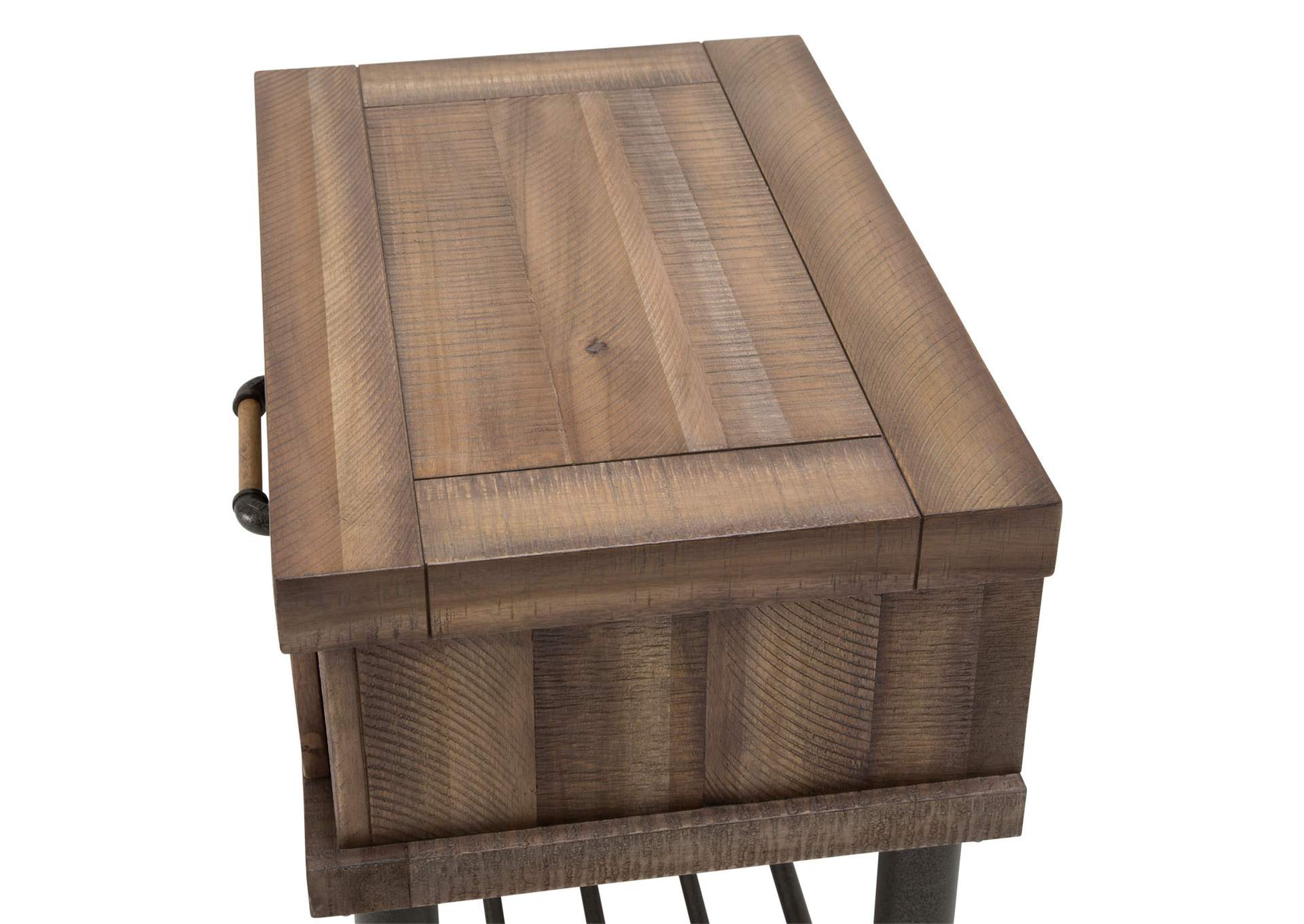 Crossings Side Table w/ Drawer Reclaimed Barn,Michael Amini (AICO)
