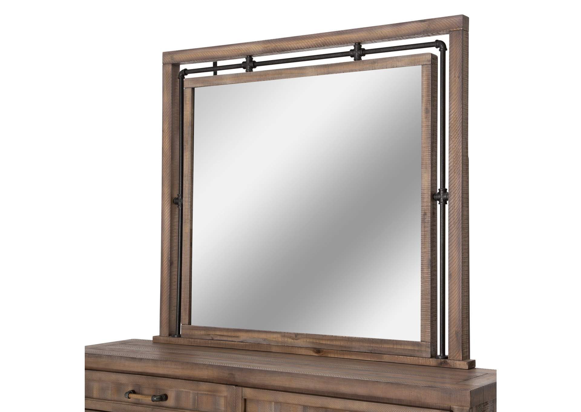Crossings Dresser Mirror Reclaimed Barn,Michael Amini (AICO)