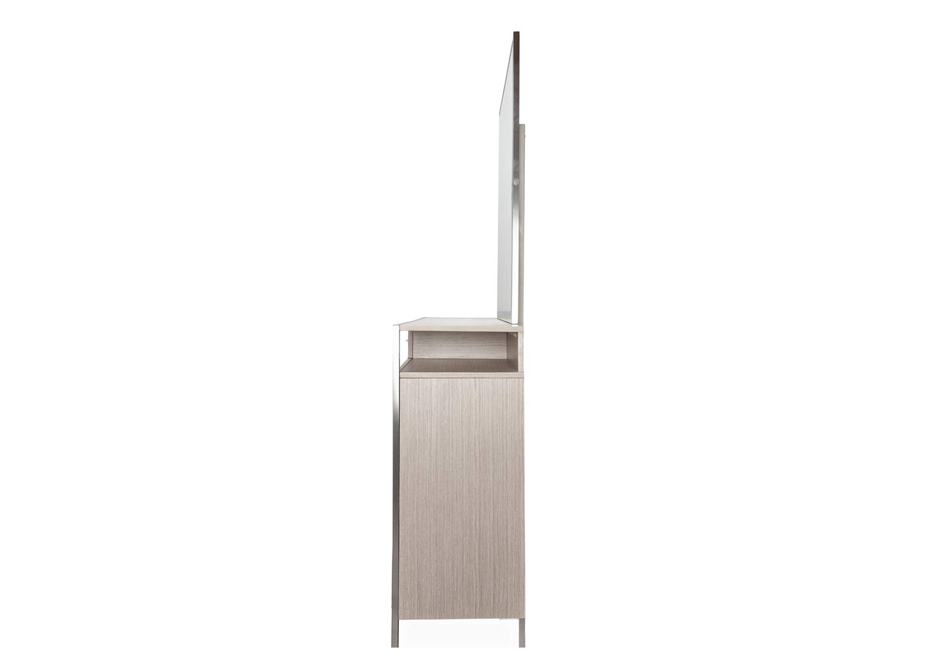 Silverlake Village"Dresser and Mirror"Washed Oak,Michael Amini (AICO)