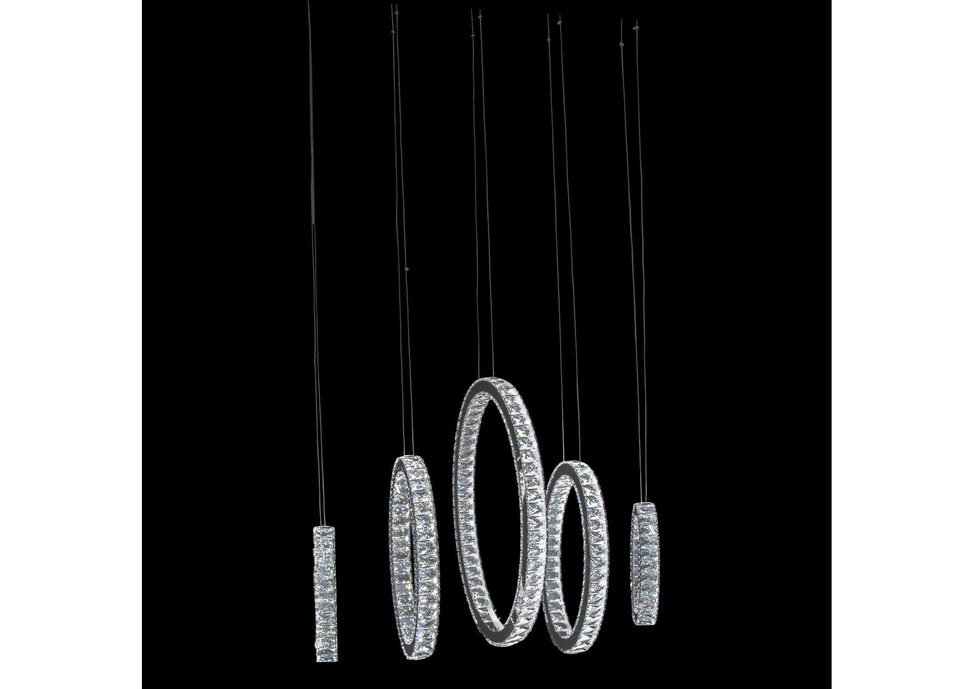 Solar Hoops LED Chandelier, Large,Michael Amini (AICO)