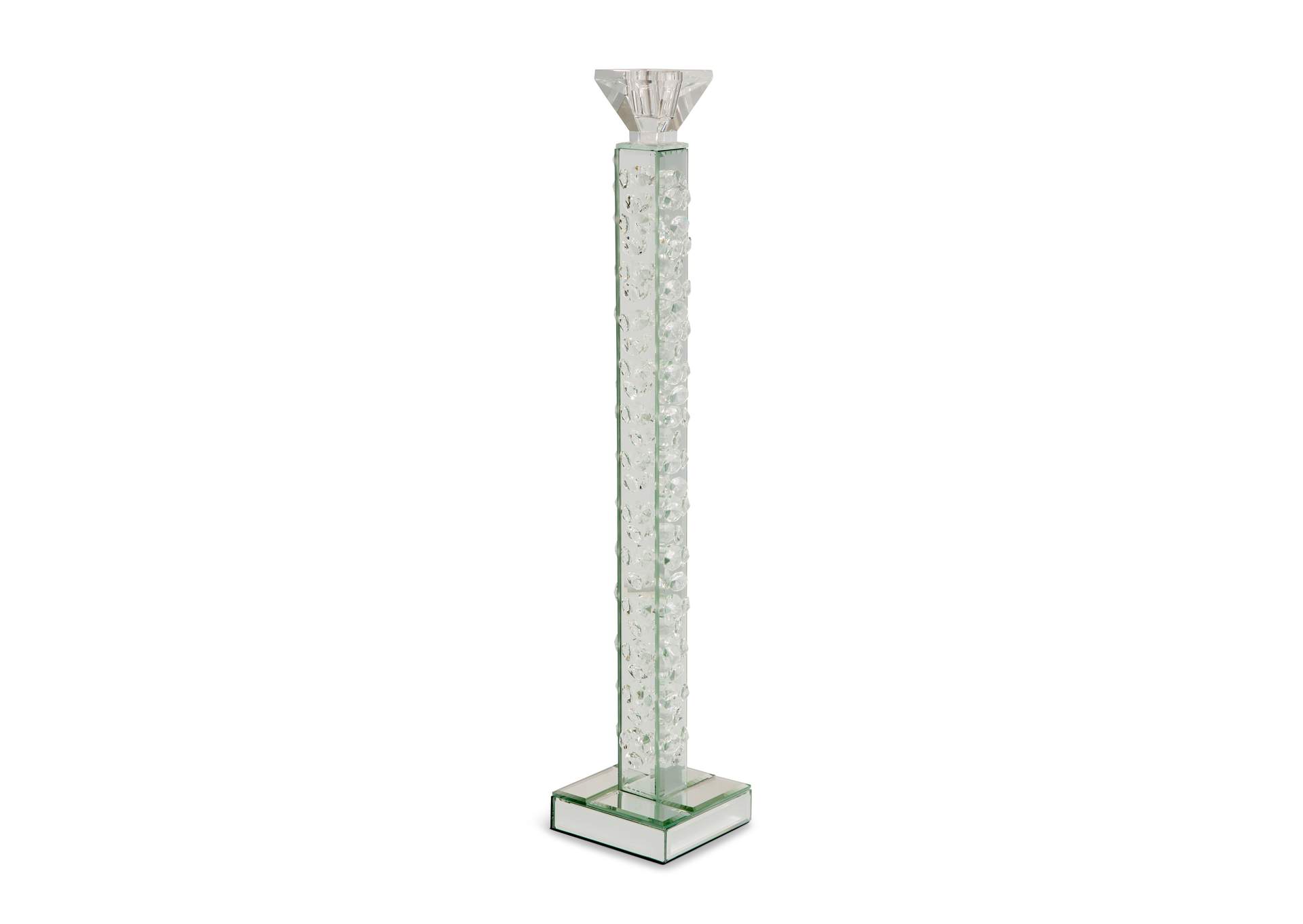 Montreal Slender Mirrored Crystal Candle Holder,Lg.Pack/6,Michael Amini (AICO)