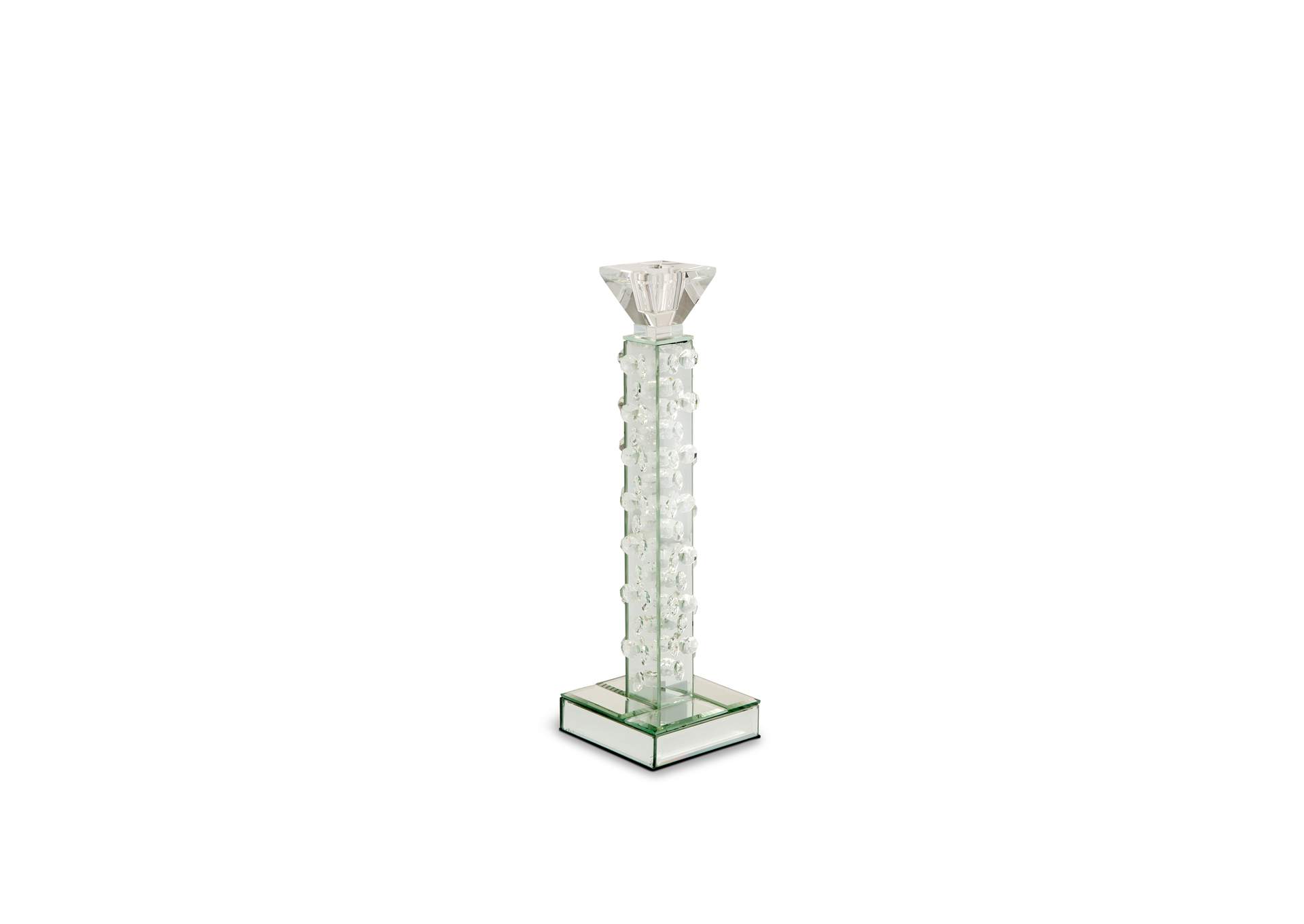 Montreal Slender Mirrored Crystal Candle Hldr.Small,Pack/6,Michael Amini (AICO)