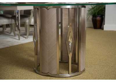 Image for Camden Court Round Dining Table Base Pearl