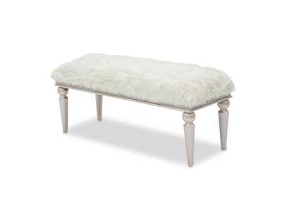 Glimmering Heights Non-Storage Bed Bench Ivory,Michael Amini (AICO)