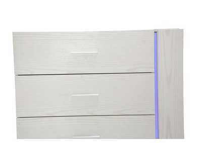 Lumiere 6 Drawer Chest w/LED Lighting Frost,AICO