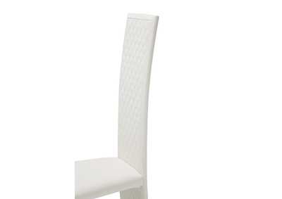 State St. Assm. Side Chair, Tall Glossy White,Michael Amini (AICO)