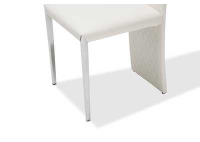 State St. Assm. Side Chair, Tall Glossy White,Michael Amini (AICO)