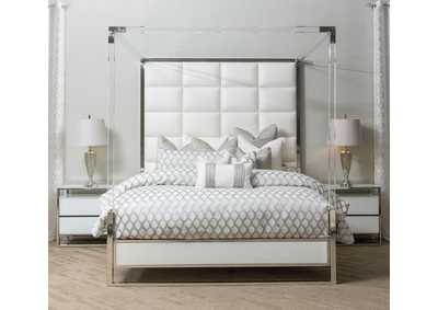 Image for State St."King Bed"Glossy White
