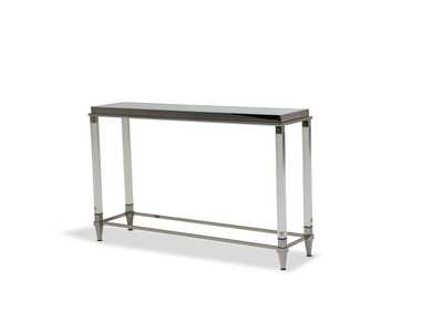 Image for State St. Console Tbl.w/Glossy Wht.Glass Top StainlessSteel