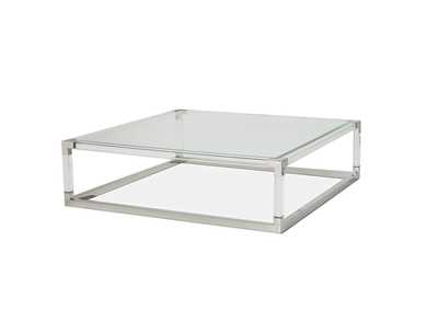 Image for State St."Square Cocktail Table"StainlessSteel
