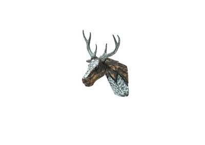 Image for Deer Head w/Hand Applied Aluminum Antlers & Accents