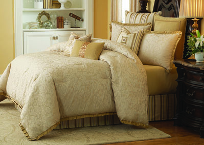 Image for Carlton 10 pc King Comforter Set Ivory