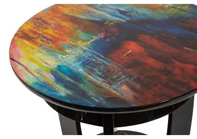 Illusions Round Chair Side Table,Michael Amini (AICO)