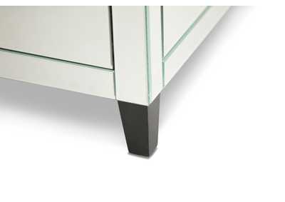 Montreal Mirrored Square Accent Table w/Drawer,Michael Amini (AICO)