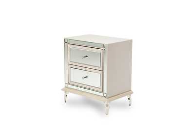 Hollywood Loft Upholstered Nightstand Frost,Michael Amini (AICO)