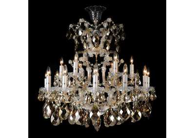 Image for La Scala 19 Light Chandelier Cognac