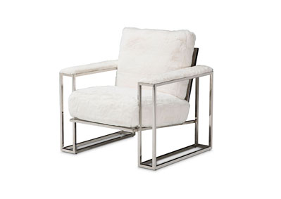 Image for Astro Faux Fur Chair StainlessSteel
