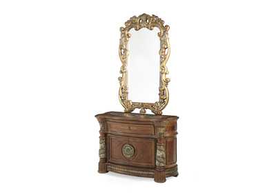 Image for Villa Valencia Classic Chestnut Bachelor's Chest w/Decorative Mirror