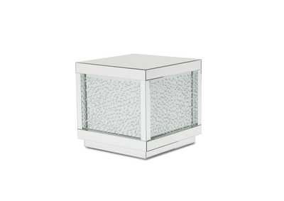 Image for Montreal Silver Mirrored End Table w/Crystals
