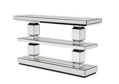 Image for Montreal Mirrored Console Table Shelf w/Base, 2pc