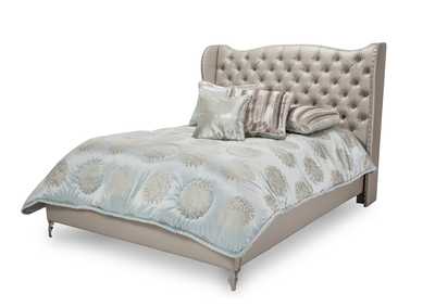 Hollywood Loft Pearl Queen Upholstered Platform Bed,AICO