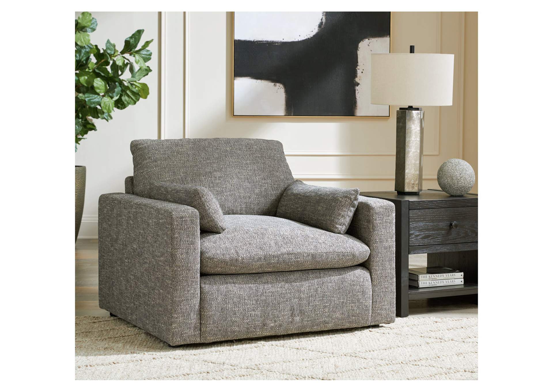 Dramatic Oversized Chair and Ottoman,Benchcraft