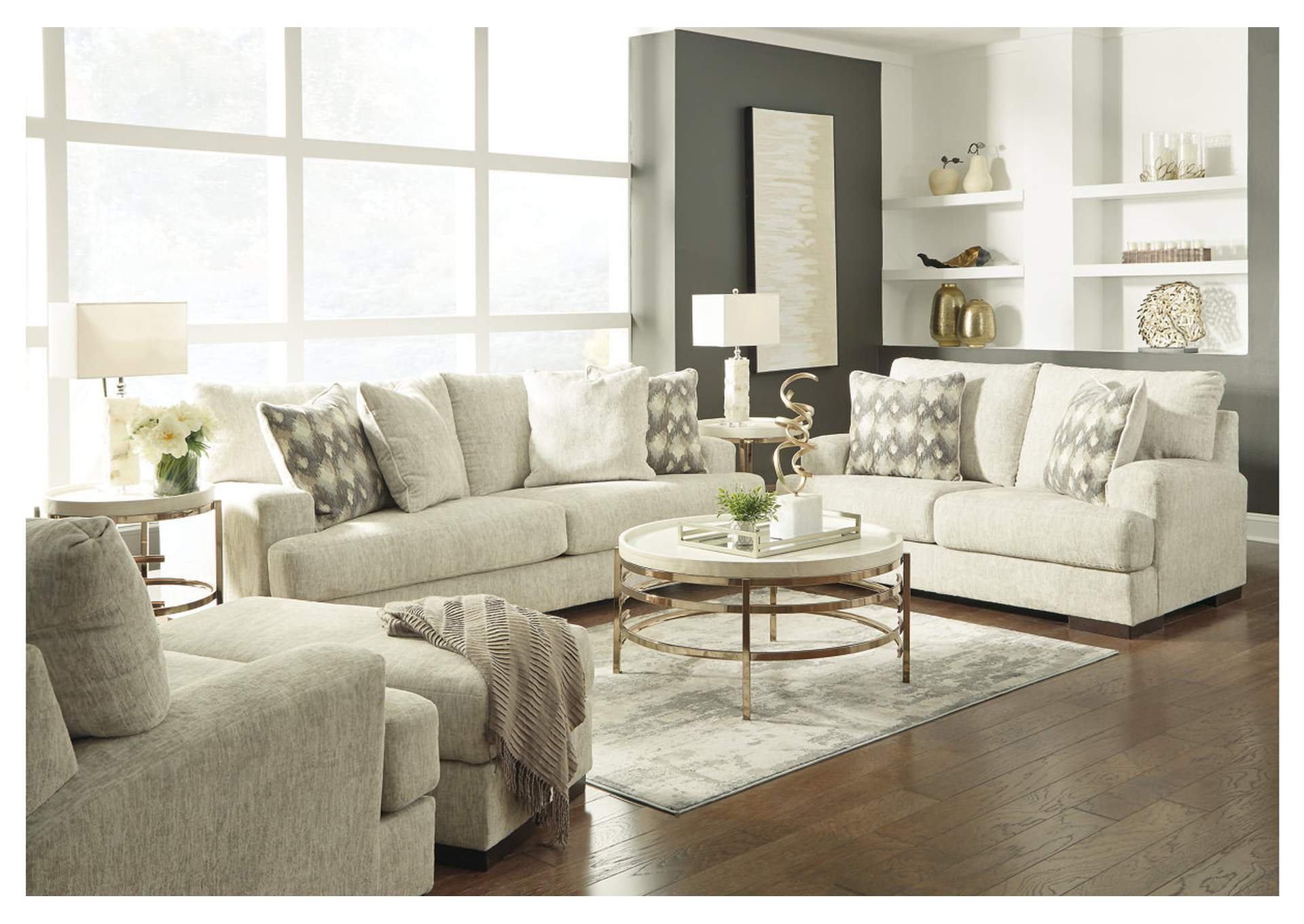 Caretti Sofa, Loveseat, Oversized Chair and Ottoman,Signature Design By Ashley