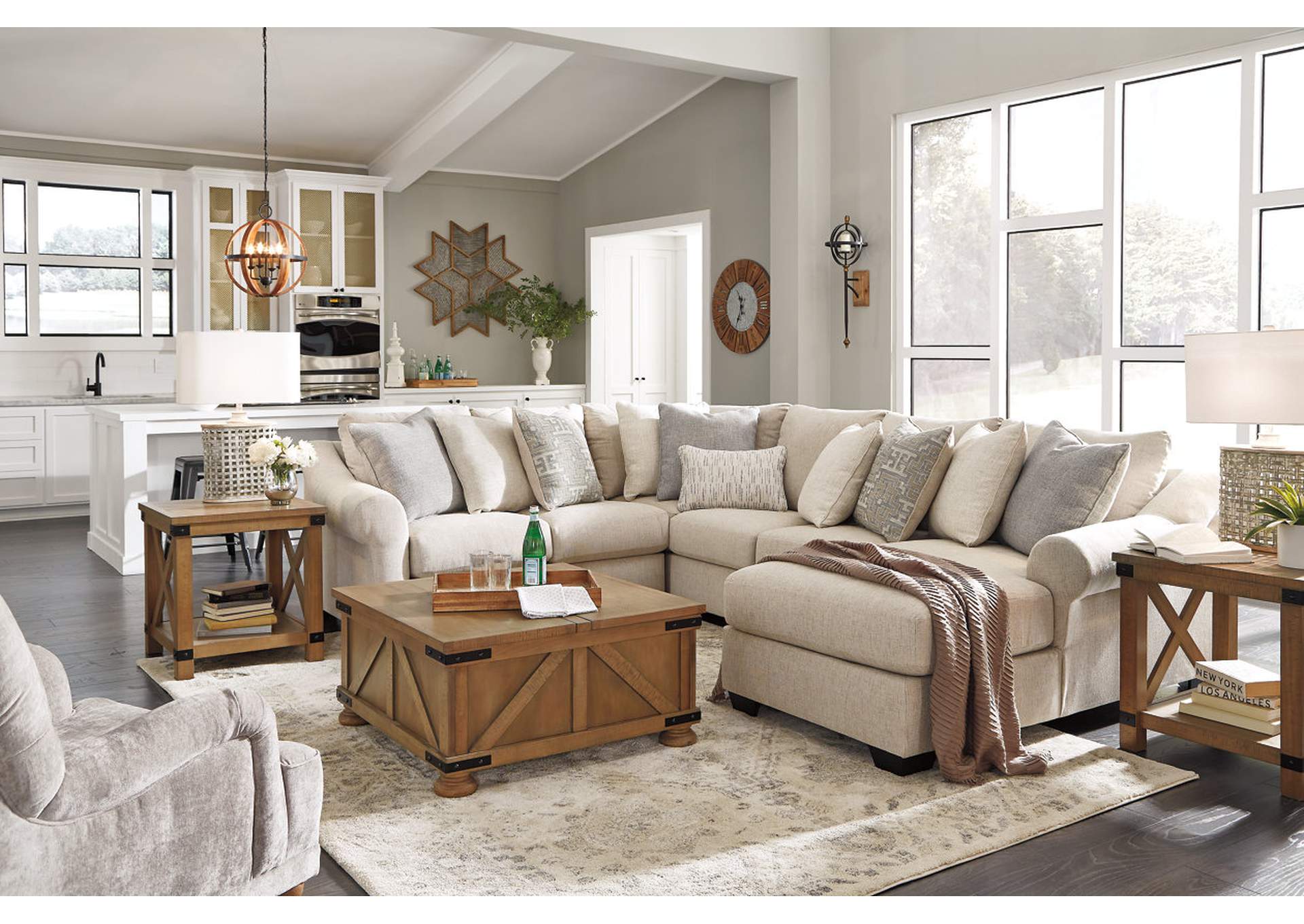 Carnaby 4 Piece Sectional with Chaise,Ashley