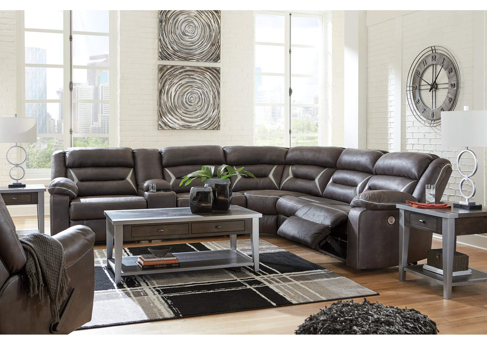 Kincord 4-Piece Sectional with Recliner,Signature Design By Ashley