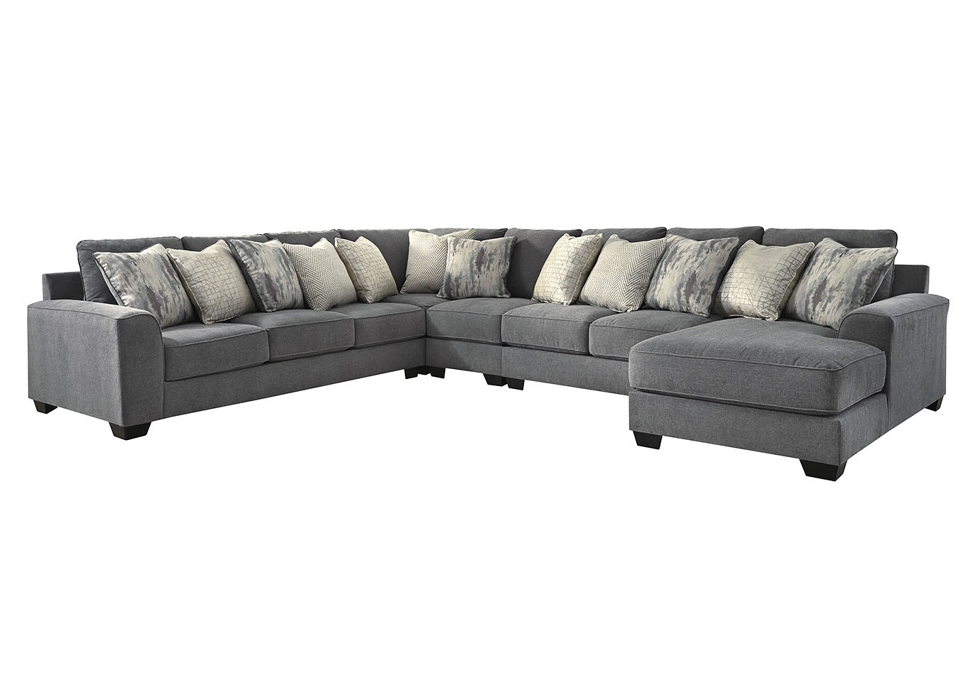 Castano Jewel 5 Piece Raf Chaise Sectional Jannah Furniture