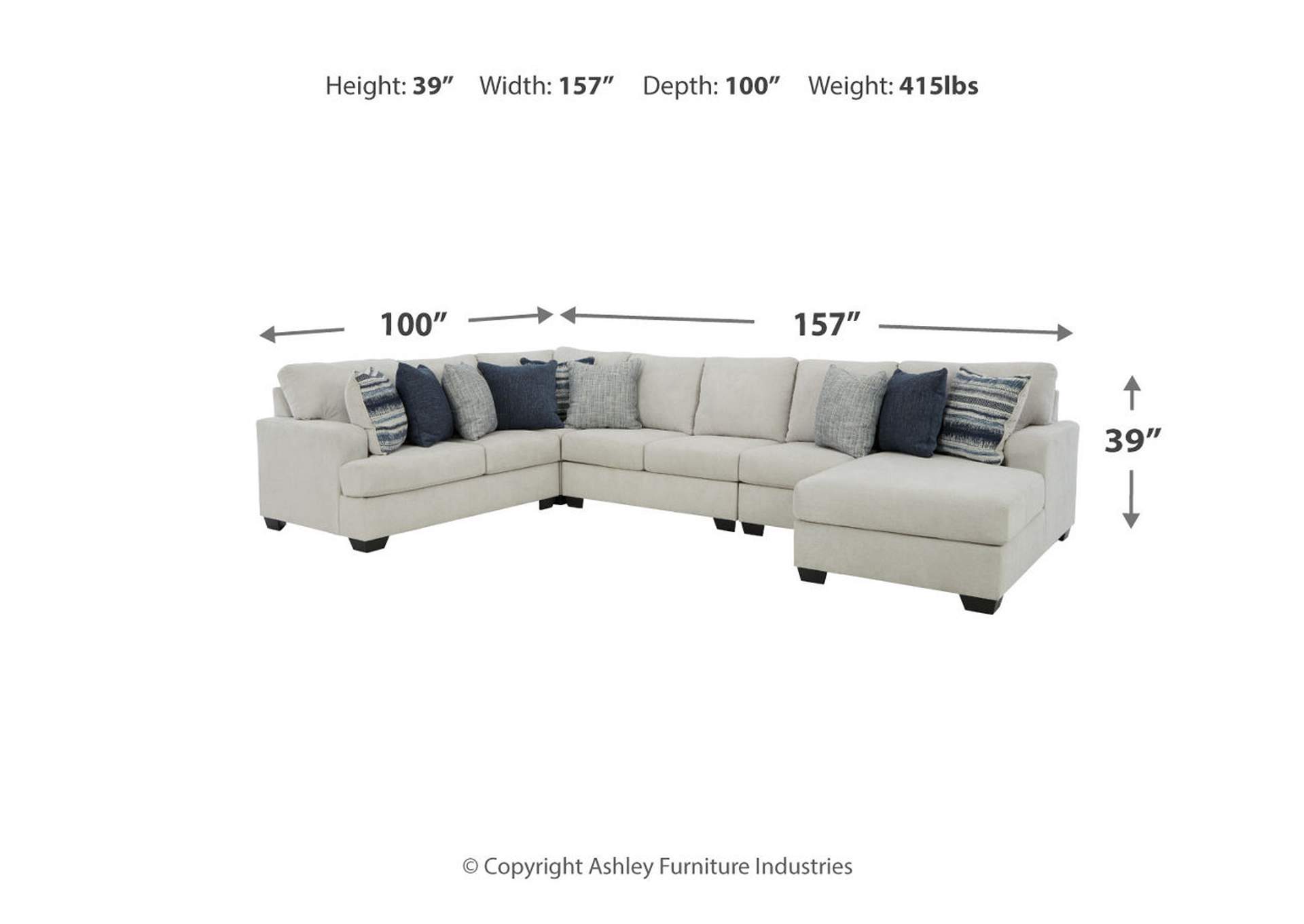 Lowder 5-Piece Sectional with Ottoman,Benchcraft