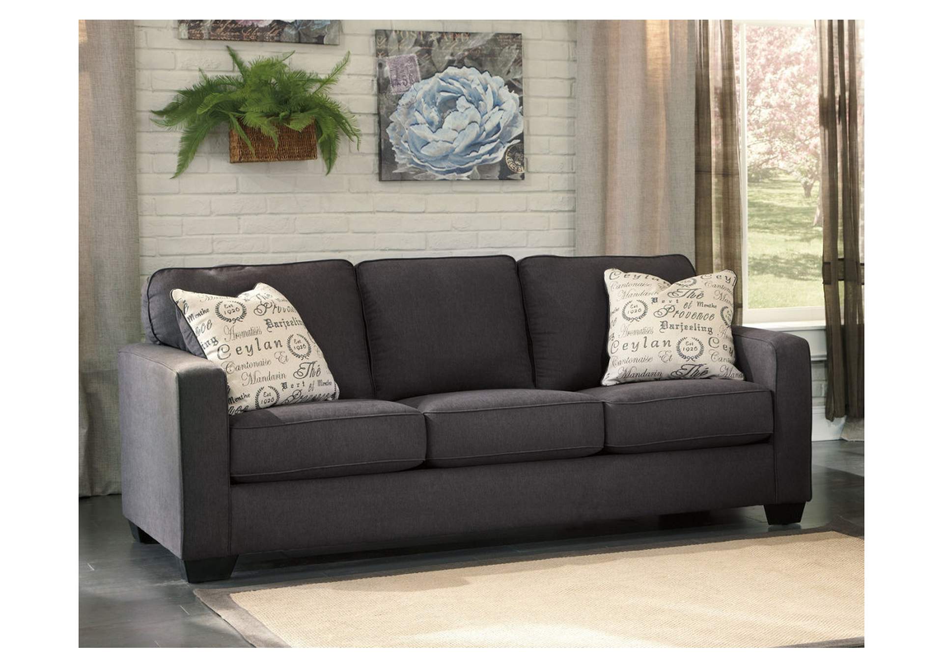Alenya Charcoal Sofa Spiller Furniture & Mattress