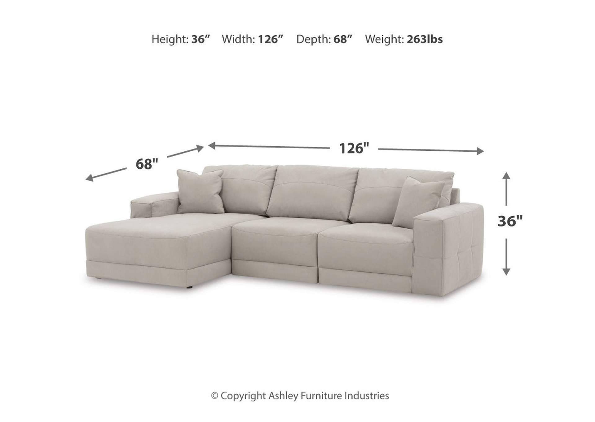 Next-Gen Gaucho 3-Piece Sectional Sofa with Chaise,Benchcraft